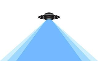 Beam of light from a UFO ship. Banner or background. Vector scalable graphics