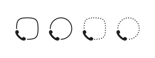 Call icon. Phone icon with frame. Mobile app icons. Vector scalable graphics