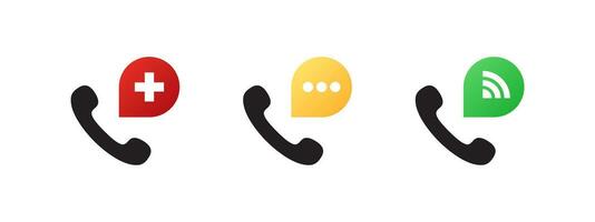 Call icon. Answer phone icons. Mobile app icons. Vector scalable graphics