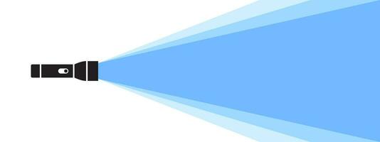 Flashlight illustration. Flat flashlight. Banner or background. Vector scalable graphics