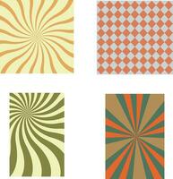 Retro Background in Vintage Design Style. Isolated Vector Set.