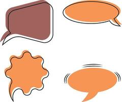 Bubble Chat Icon with Colorful Design Shape. Vector Illustration