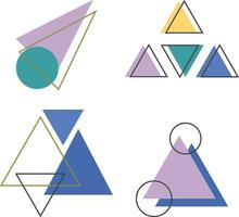 Memphis Triangle Shape. Abstract Geometric Style Design. Vector Illustration