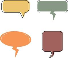 Bubble Chat Icon with Colorful Design Shape. Vector Illustration