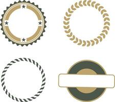 Circle Frame Logo in Different Shape. Vector Illustration Set.