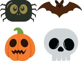 Halloween Icon with Cartoon Design. Vector Illustration