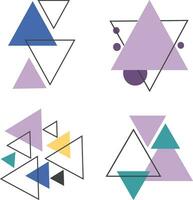 Memphis Triangle Shape. Abstract Geometric Style Design. Vector Illustration