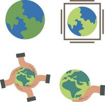 Hand Drawn Earth Day Icon Collection. Isolated Vector