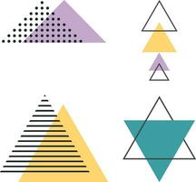 Memphis Triangle Shape. Abstract Geometric Style Design. Vector Illustration