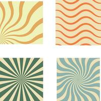 Retro Background in Vintage Design Style. Isolated Vector Set.