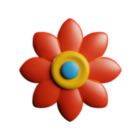 vintage flower 3d rendering icon illustration png