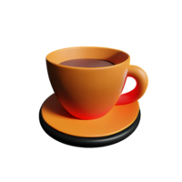 capuchino 3d representación icono ilustración png