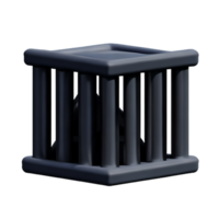 jail 3d rendering icon illustration png