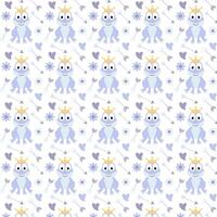 Pattern. Pattern of illustrations of a frog in a crown. Frog princess. Pattern for drawing on fabric for children vector