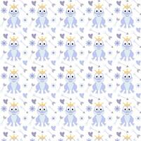 Pattern. Pattern of illustrations of a frog in a crown. Frog princess. Pattern for drawing on fabric for children vector