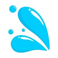 Blue Water Icon Illustration . Water Symbol Icon Element Vector .