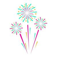 Fireworks Happy New Years Element Vector . Firework Festive Celebration .