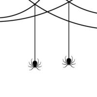 Spider Halloween Decoration Element Vector Background .