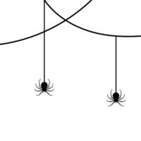 Spider Halloween Decoration Element Vector Background .