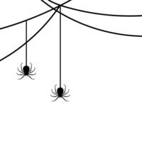 Spider Halloween Decoration Element Vector Background .