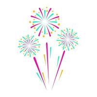 Fireworks Happy New Years Element Vector . Firework Festive Celebration .