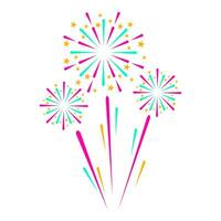 Fireworks Happy New Years Element Vector . Firework Festive Celebration .