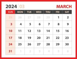 03-MARCH 2024 template vector