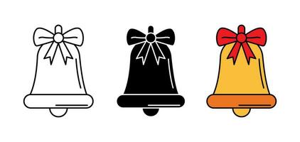 Christmas Bell Icon Vector . Christmas Decoration .