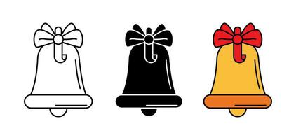 Christmas Bell Icon Vector . Christmas Decoration .