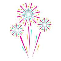 Fireworks Happy New Years Element Vector . Firework Festive Celebration .