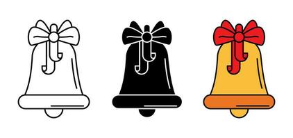 Christmas Bell Icon Vector . Christmas Decoration .