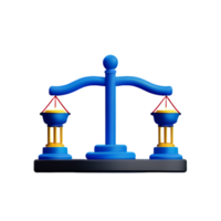 justice 3d rendering icon illustration png