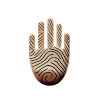 Fingerabdruck 3d Rendern Symbol Illustration png