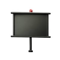 blackboard 3d rendering icon illustration png