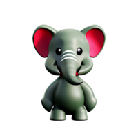 bébé l'éléphant 3d le rendu icône illustration png