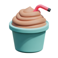 milkshake 3d Renderização ícone ilustração png