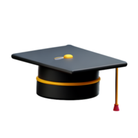 graduation hat 3d rendering icon illustration png