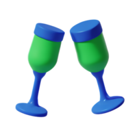 cheers 3d rendering icon illustration png