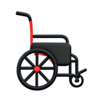 wheelchair 3d rendering icon illustration png