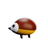 hedgehog 3d rendering icon illustration png