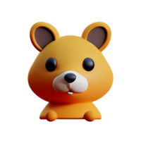 hamster 3d renderen icoon illustratie png