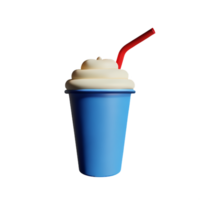 milkshake 3d rendering icon illustration png