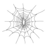 mano dibujado telaraña decoración elemento. vector ilustración en dibujos animados estilo aislado en blanco.