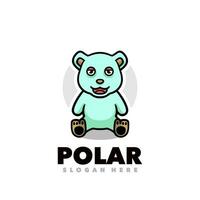 Polar bear mascot vector