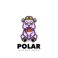 polar dibujos animados mascota vector