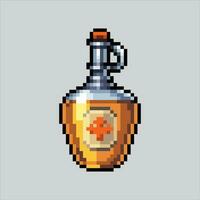 Pixel art Syrup. Pixelated Syrup. Maple Syrup autumn fall icons background pixelated for the pixel art game and icon for website and video game. old school retro. vector