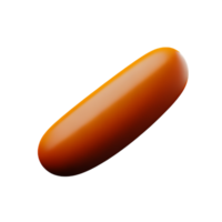 sausage 3d rendering icon illustration png