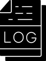 LOG File Format Vector Icon Design