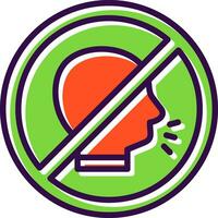 No shouting Vector Icon Design