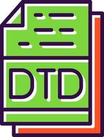 Dtd File Format Vector Icon Design